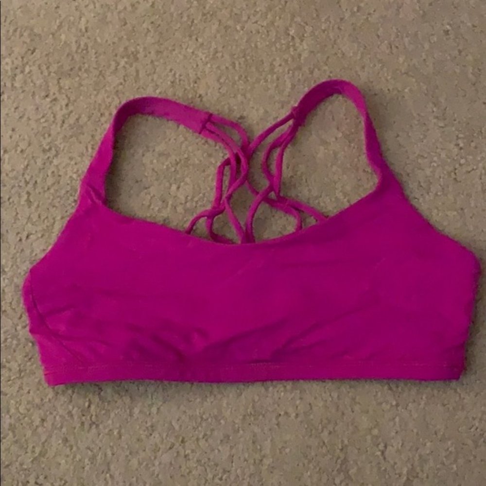 Lululemon pink energy bra light support, a/b cup